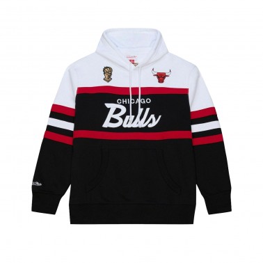 MITCHELL & NESS NBA TEAM COLOR HEAD COACH HOODIE CHICAGO BULLS TH16322-CBUBLCK-BLACK Black
