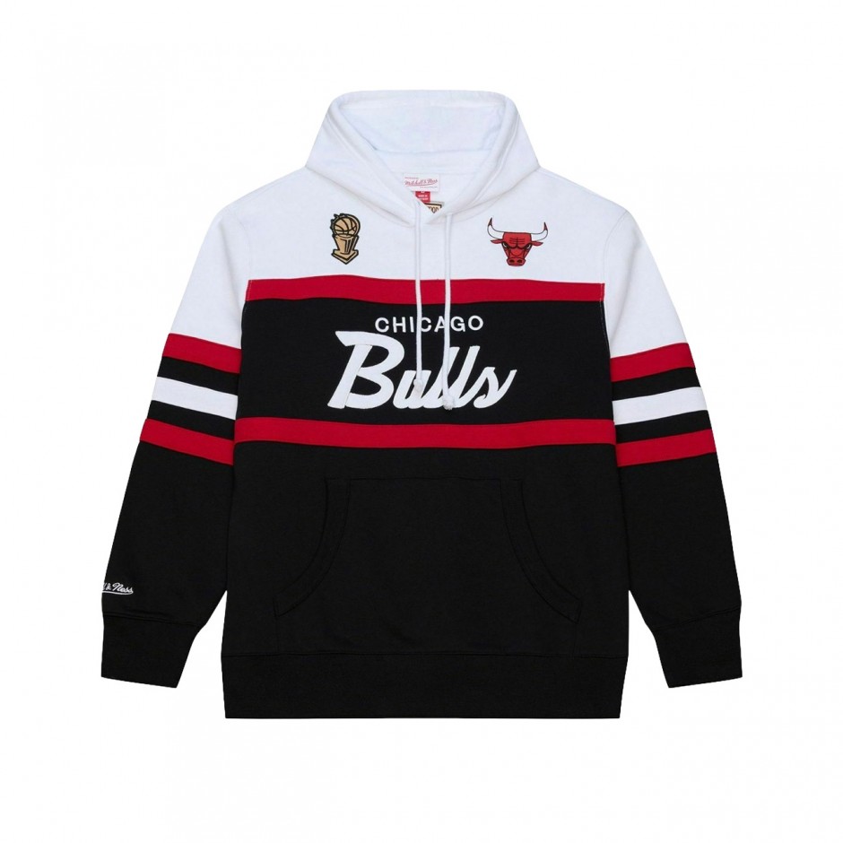 MITCHELL & NESS NBA TEAM COLOR HEAD COACH HOODIE CHICAGO BULLS TH16322-CBUBLCK-BLACK Black