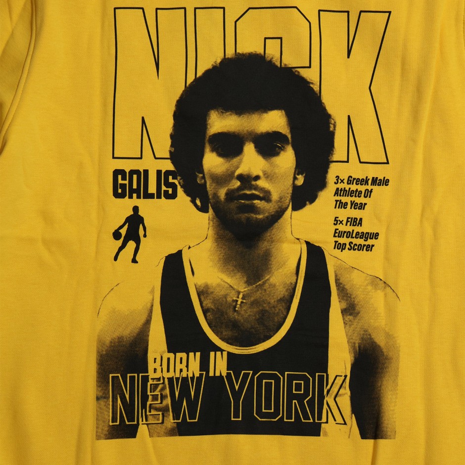 Men's Hoodie Yellow - Nick Galis 'Court Dreams' 