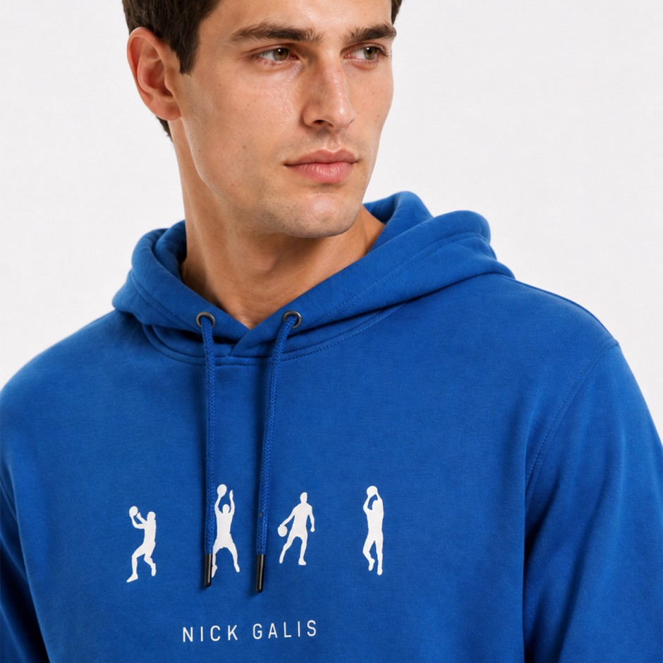 Men's Hoodie Royal Blue - Nick Galis 'Legend Moves' 