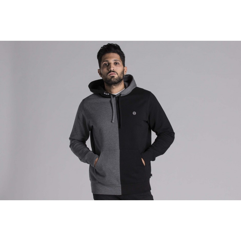 HUF 1 HENRY PULLOVER HOODY 714170006-BLACK Μαύρο