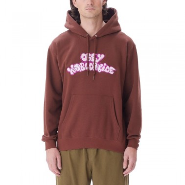 OBEY YEAR PULLOVER HOOD Καφέ