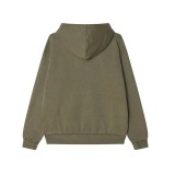 OBEY LOWERCASE PIGMENT HOOD FLEECE 112470194-DLN OLIVE Image 0