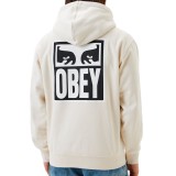 OBEY EYES ICON HOOD FLEECE 112843126-MNS Ecru Image 0