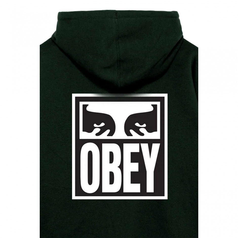 OBEY EYES ICON HOOD FLEECE 112843126-BTG Pine