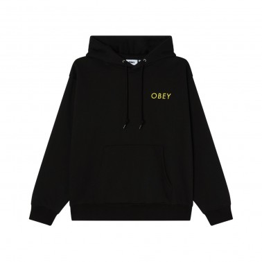 Men's Hoodie Black - Obey Peace Brick