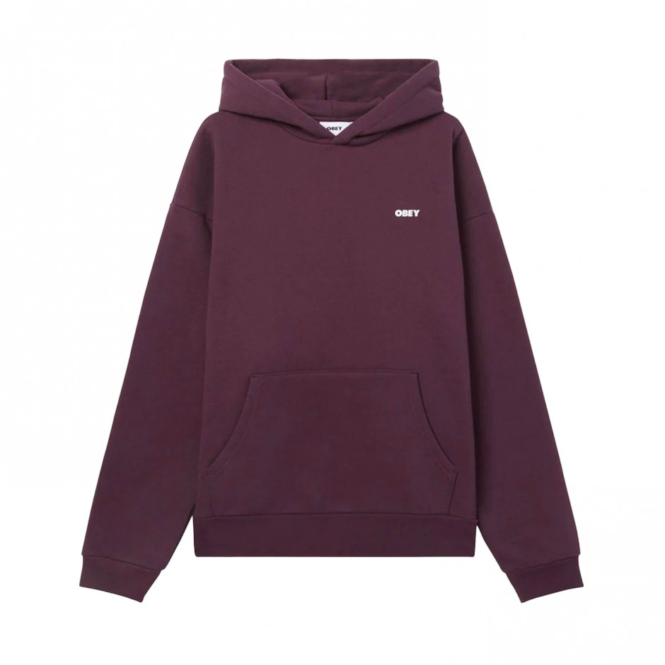 OBEY BOLD STAR EXTRA HEAVY HOOD FLEECE 112470224-WNT Βordeaux