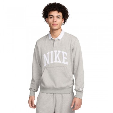 NIKE M NK CLUB HBR FT LS POLO FN3112-063 Grey