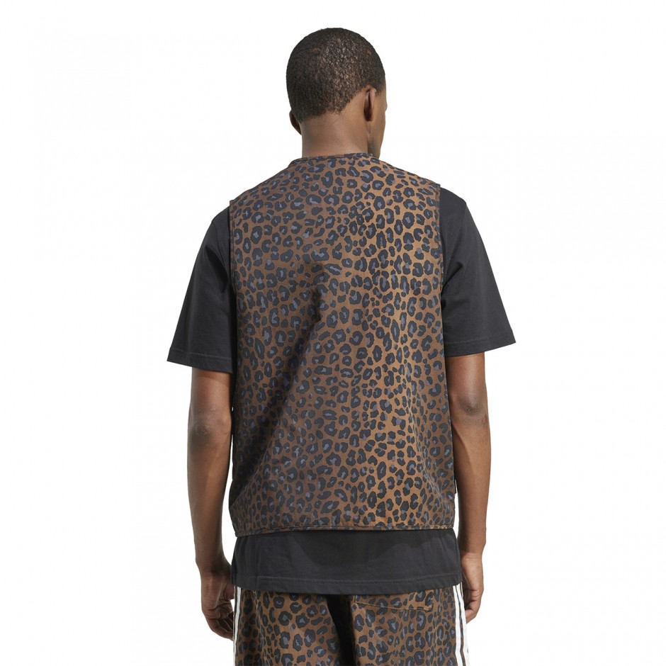 Ανδρικό Αμάνικο Μπουφάν Καφέ - adidas Originals Leo Regular Vest