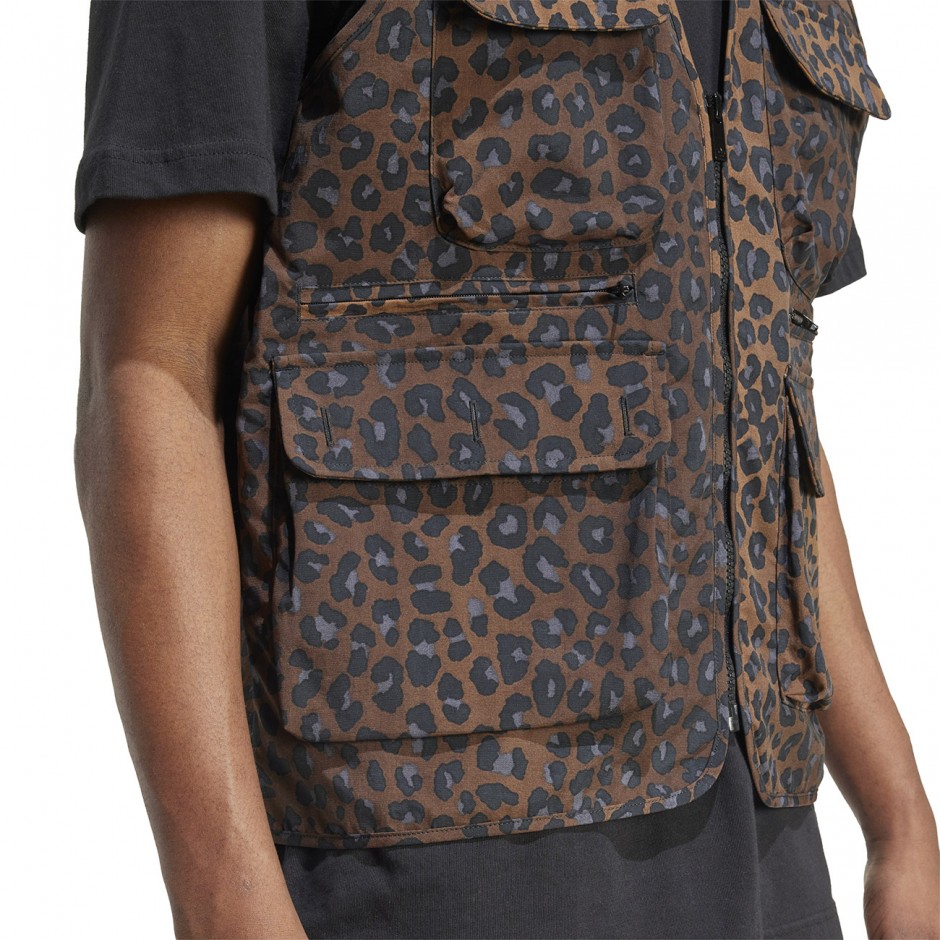 Ανδρικό Αμάνικο Μπουφάν Καφέ - adidas Originals Leo Regular Vest