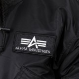 Alpha Industries 45P Hooded Μαύρο - Ανδρικό Μπουφάν