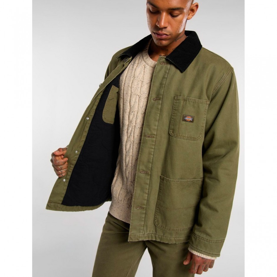 DICKIES CHORE JACKET LINED CANVAS DK0A87O3MGR-MGR Κhaki