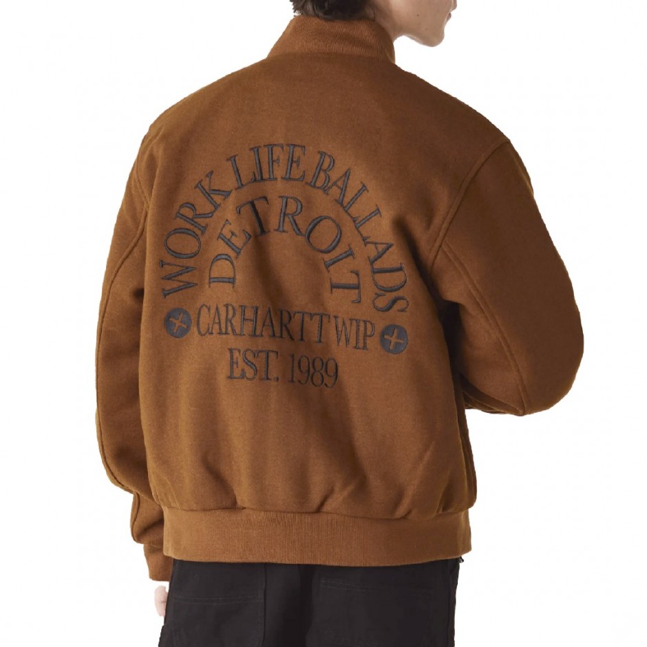 CARHARTT WIP WORK VARSITY BOMBER I032435-1NFXX Brown
