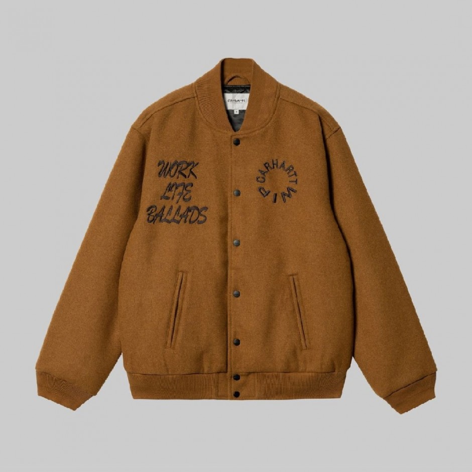 CARHARTT WIP WORK VARSITY BOMBER I032435-1NFXX Brown