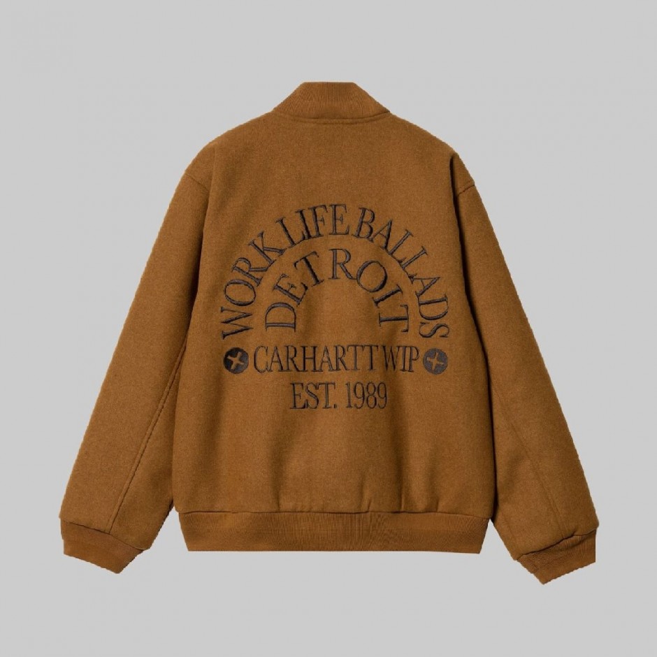 CARHARTT WIP WORK VARSITY BOMBER I032435-1NFXX Brown