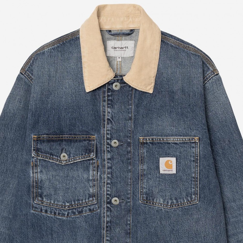 Ανδρικό Μπουφάν Μπλε - Carhartt WIP Warren Chore