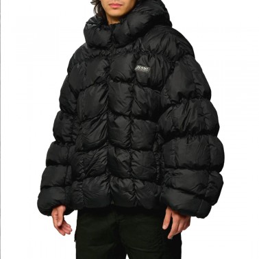 KARL KANI SRORT PATCH SQUARE QUILTED PUFFER JACKET KM243-046-2-BLACK Black
