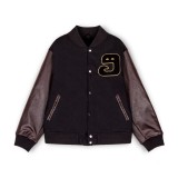 GRIMEY LUST MANTRA WOOL BASEBALL JACKET GBJK147-BLK Black Image 2