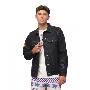 Ανδρικό Τζίν Μπουφάν VANS HFC JEAN JACKET Μαύρο VN0007RVBLK-BLK 