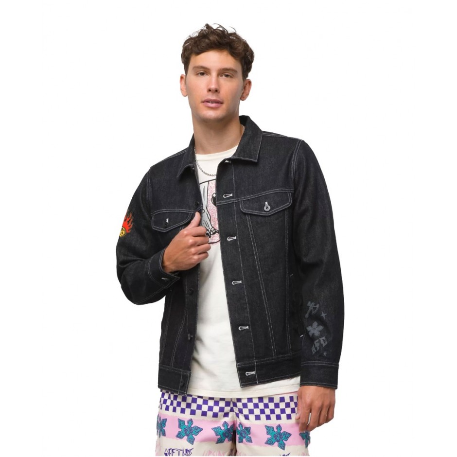 Ανδρικό Τζίν Μπουφάν VANS HFC JEAN JACKET Μαύρο VN0007RVBLK-BLK 