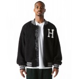 Ανδρικό Μπουφάν HUF SHERPA VARSITY JACKET Μαύρο  Εικόνα 