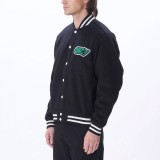 OBEY ROLL CALL VARSITY JACKET 121800552-BLK Black Image 1