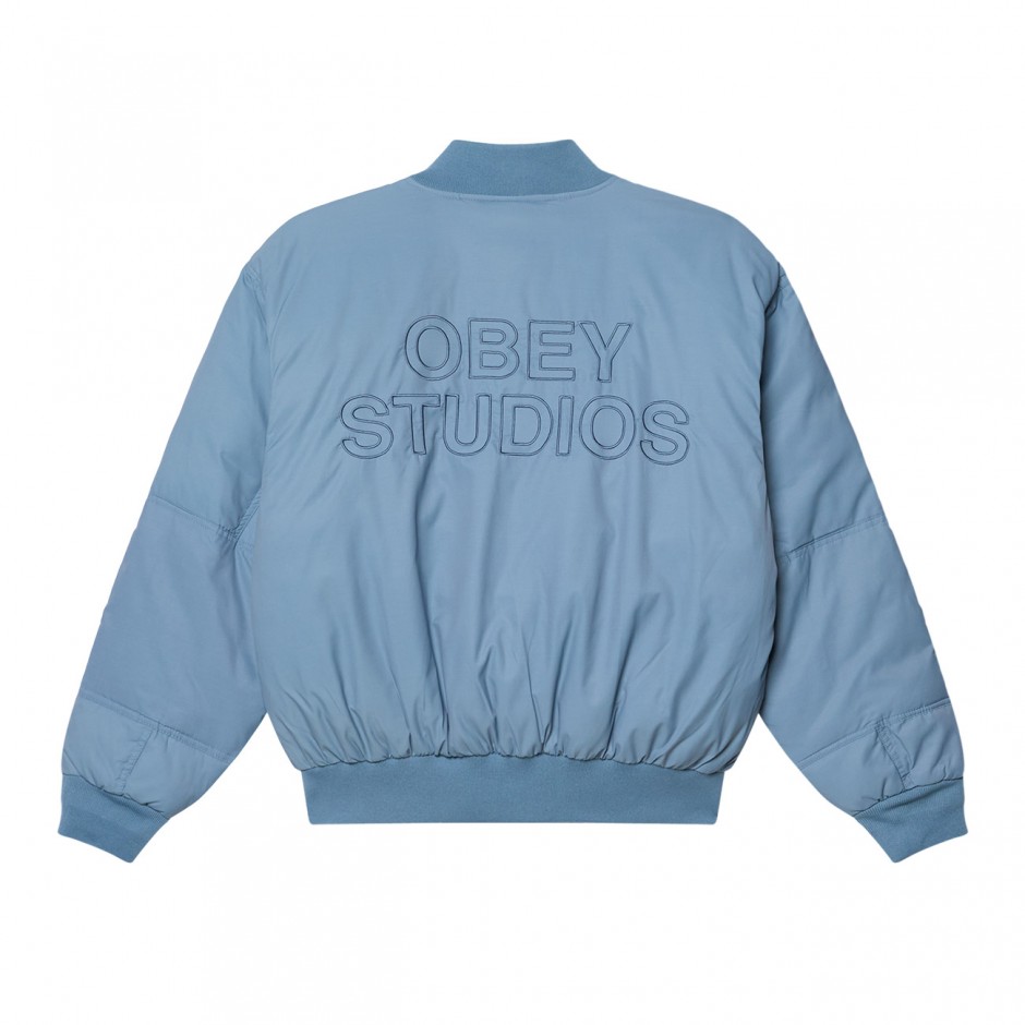 Ανδρικό Μπουφάν Σιέλ - Obey Studios MA-1 Bomber