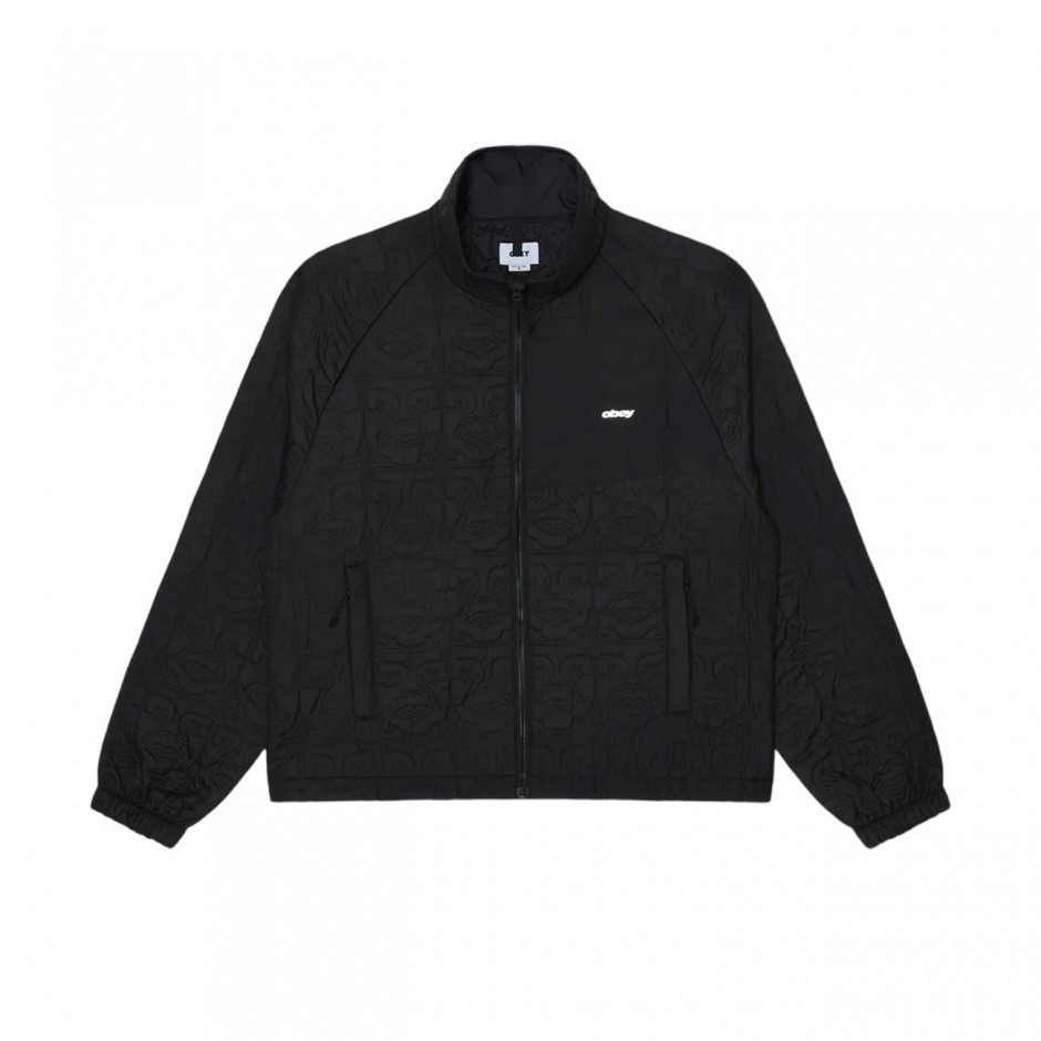 Men's Jacket Black - Obey Icon Quilted