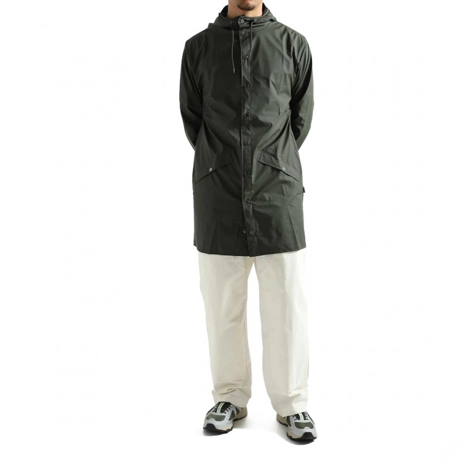 RAINS LONG JACKET W3 12020-03 OLIVE