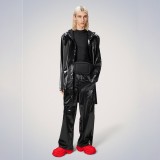 RAINS LONG JACKET W3 12020-29 Coal Image 1