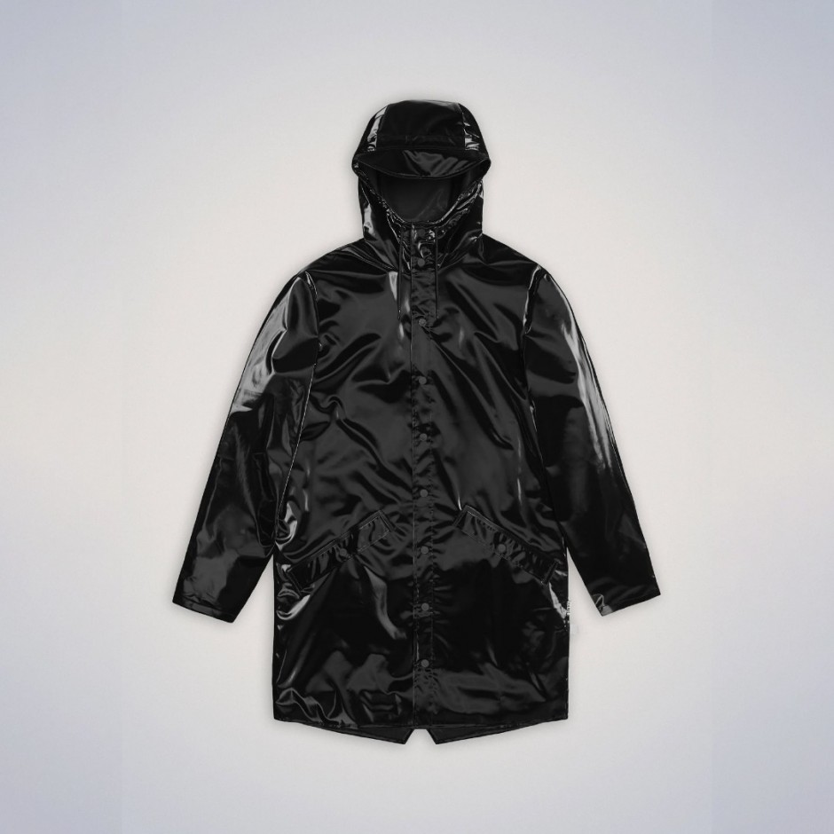 RAINS LONG JACKET W3 12020-29 Coal