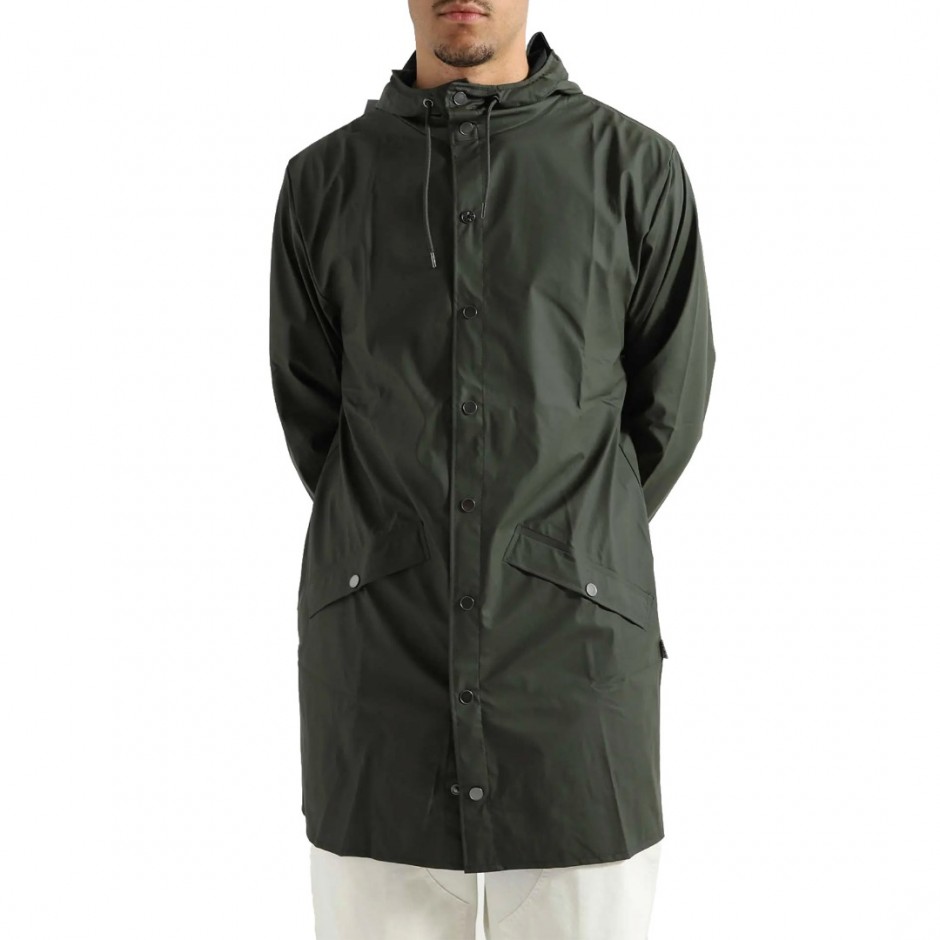 RAINS LONG JACKET W3 12020-03 OLIVE