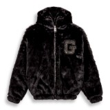 GRIMEY ROYAL PAW FAUX FUR HOODED JACKET GFHJ195-BLK Black Image 3