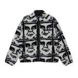 OBEY REPEATED ICON SHERPA JACKET 121800608-BKM Black Image 2