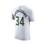 Ανδρικό T-Shirt Λευκό - Nike Milwaukee Bucks Εικόνα 0