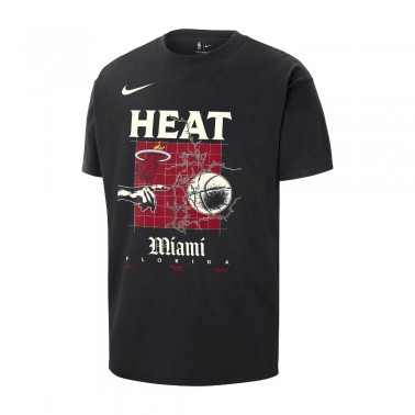 Ανδρικό T-Shirt Μαύρο - Nike Miami Heat NBA Max90