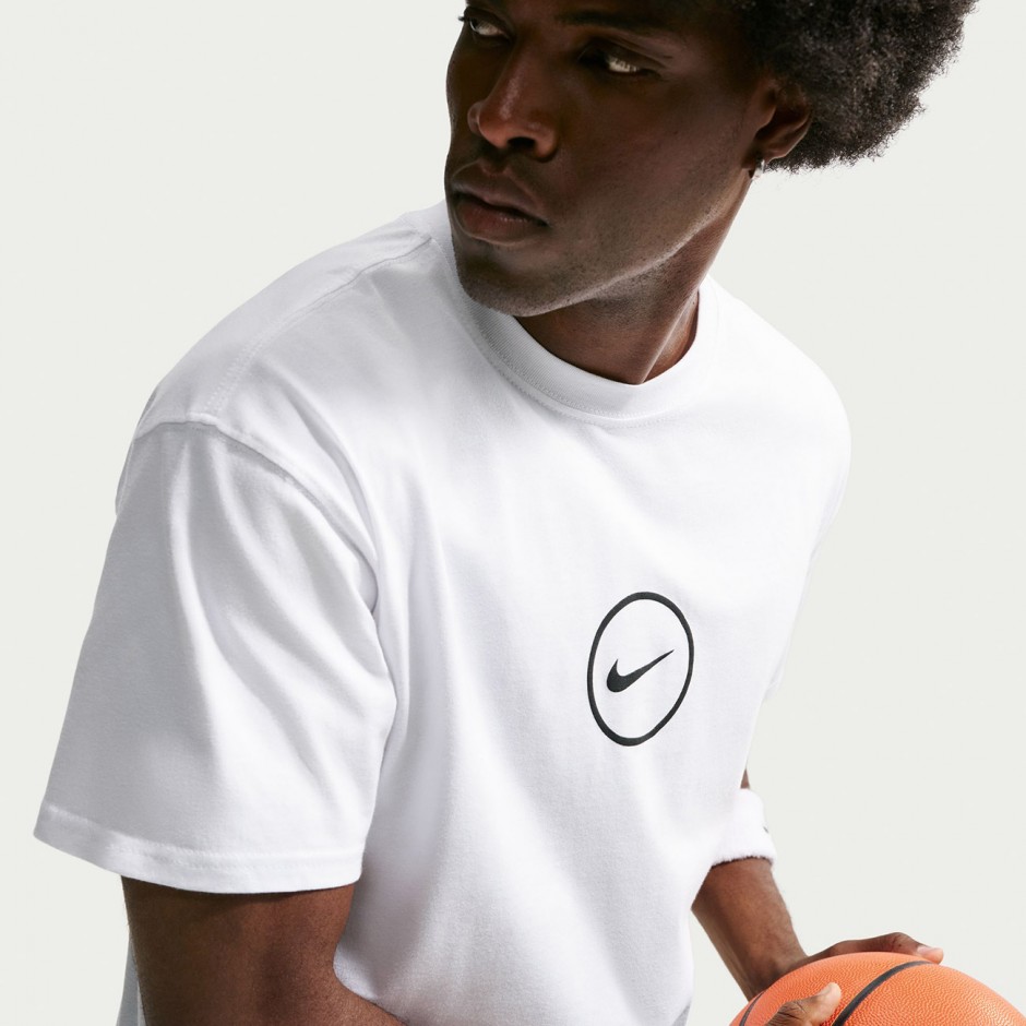 Men's Basketball T-Shirt White - Nike Max90