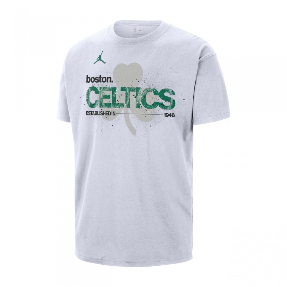 Ανδρικό T-Shirt NBA Λευκό - Jordan Boston Celtics Courtside '85