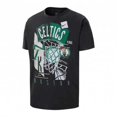 Ανδρικό T-Shirt NBA Μαύρο - Nike Boston Celtics Courtside