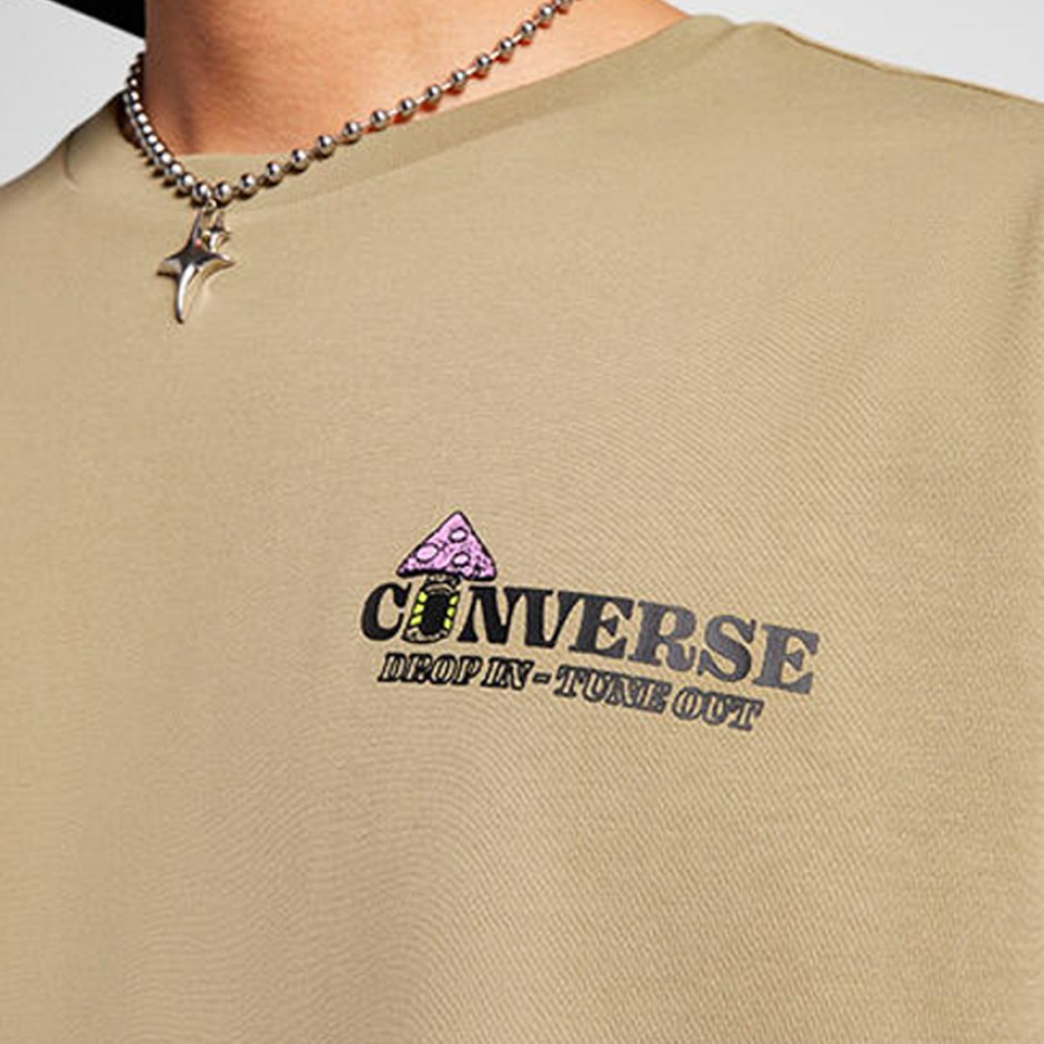 CONVERSE MUSHROOM COTTAGE T-SHIRT 10026423-A03 Κhaki
