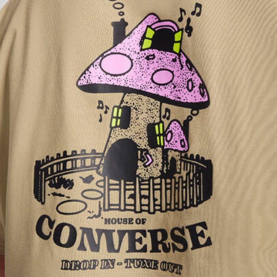 CONVERSE MUSHROOM COTTAGE T-SHIRT 10026423-A03 Κhaki