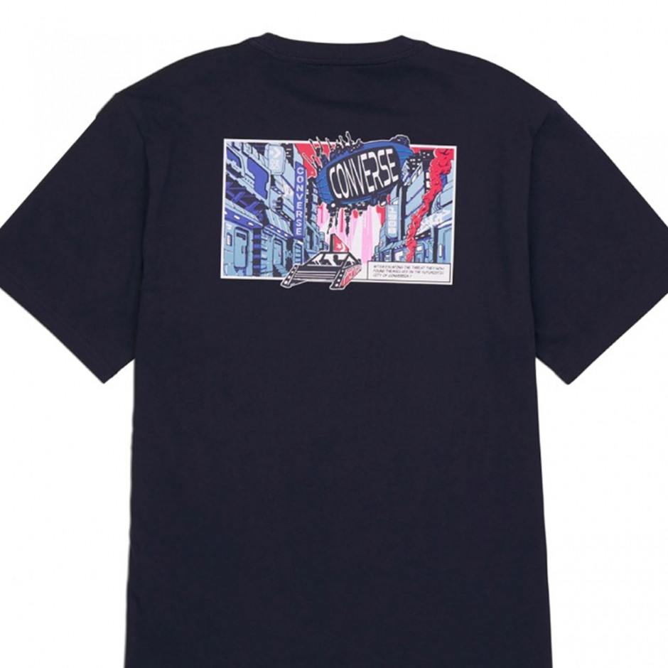 Ανδρικό T-Shirt Μαύρο - Converse Comic