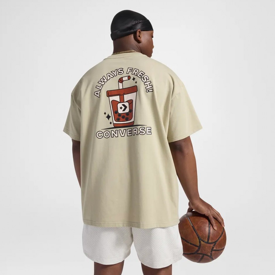 CONVERSE BOBA TEA T-SHIRT 10027736-A03 Ecru