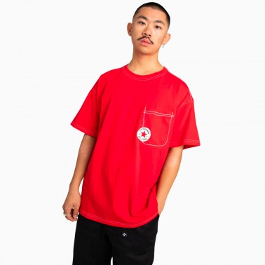 Ανδρικό T-Shirt Κόκκινο - Converse Sketch