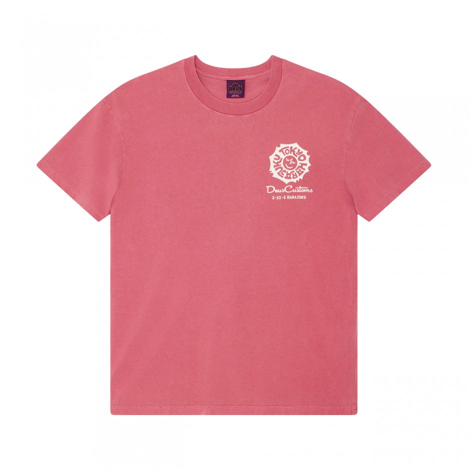 Men's T-Shirt Βordeaux - Deus Tokyo Address