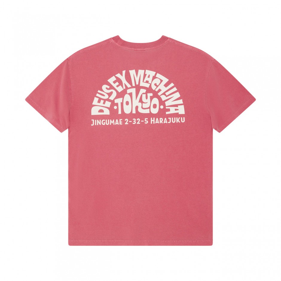 Men's T-Shirt Βordeaux - Deus Tokyo Address