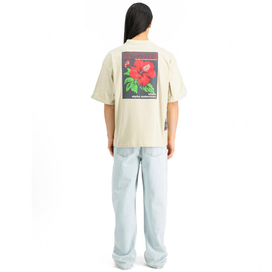 ALPHA INDUSTRIES ALOHA FLOWER T BP 156523-300 Ecru