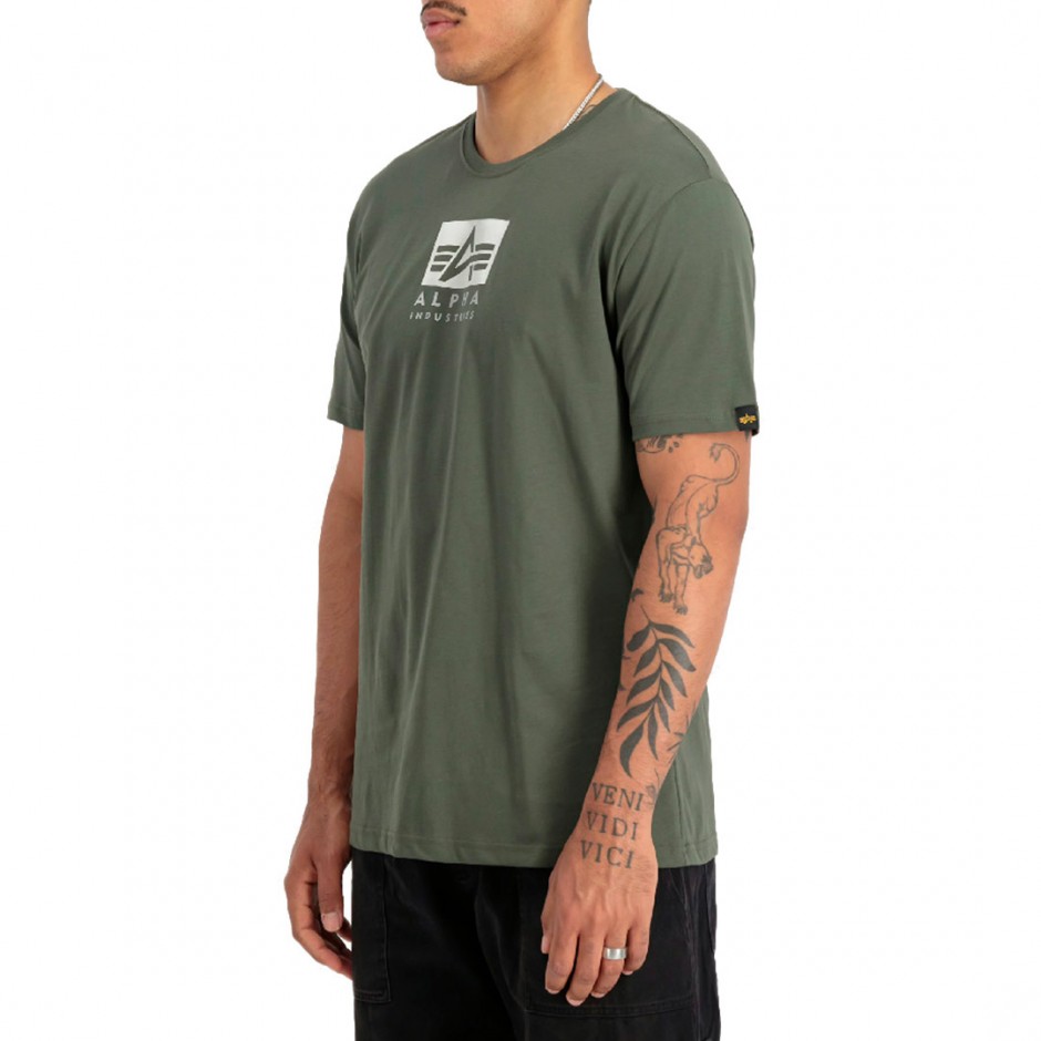 ALPHA INDUSTRIES SATIN LOGO T 148513-142 OLIVE
