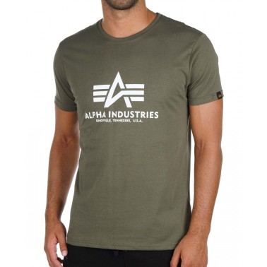 Ανδρικό T-Shirt Χακί - Alpha Industries Basic