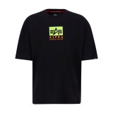 ALPHA INDUSTRIES SATIN LOGO T 148513-03 Black Image 